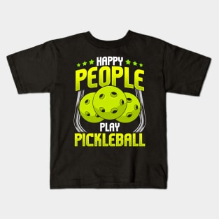 Happy People Play Pickleball Kids T-Shirt